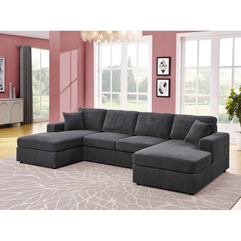 Latitude Run® Loette 3 - Piece Upholstered Sectional